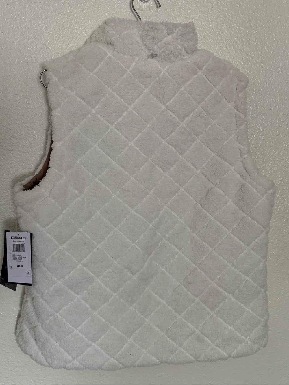 Free Country Sand and Cream Sherpa Quilted Vest - Picture 2 of 3